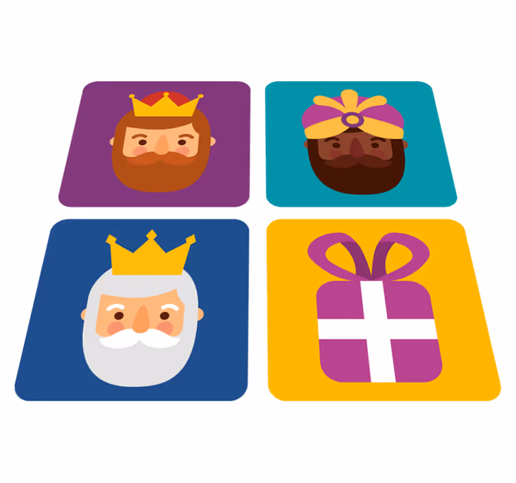 Tapis vinyle noël pack des trois rois - TenStickers