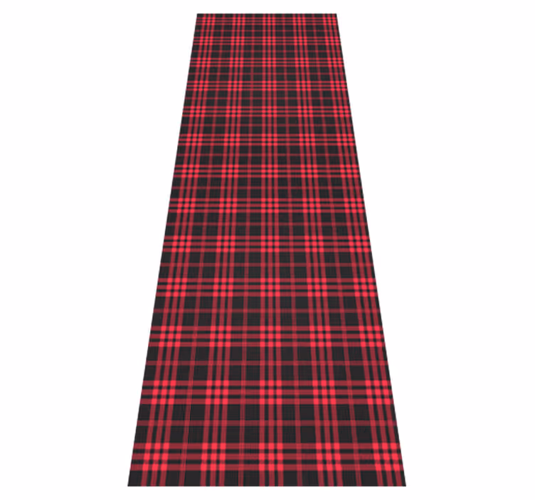 Tapis vinyle noël motif tartan de noël - TenStickers