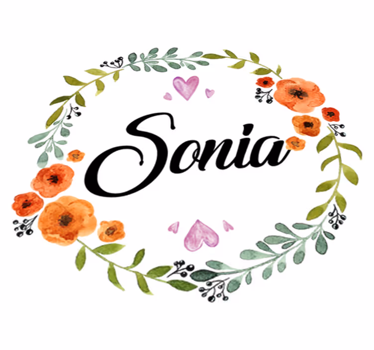 Tapis vinyle fleurs et plantes couronne personnalisable - TenStickers
