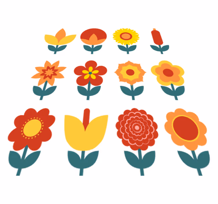 Tapis vinyle fleurs et plantes collection été - TenStickers