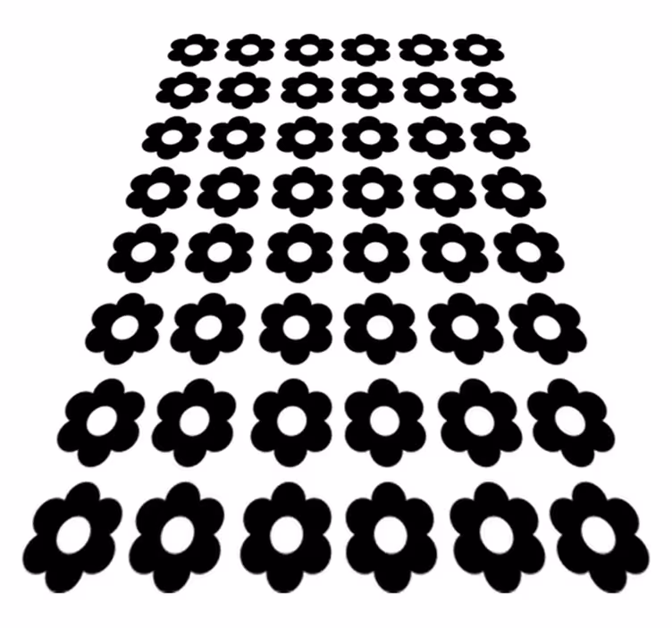 Tapis vinyle fleurs et plantes dessin floral - TenStickers