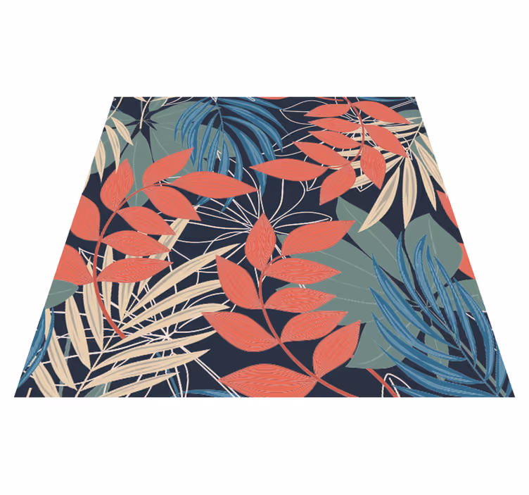 Tapis vinyle fleurs et plantes motif élégant moderne - TenStickers