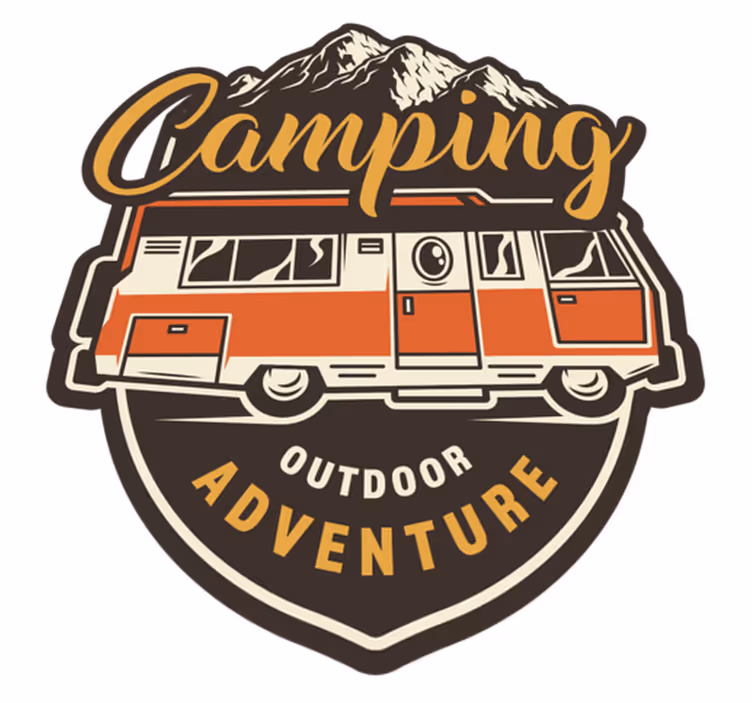 Tapis vinyle fleurs et plantes aventure en camping - TenStickers