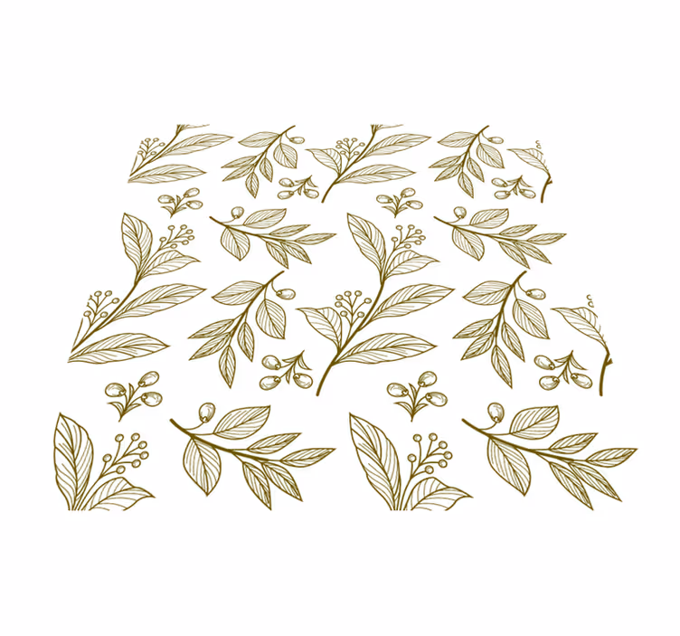 Tapis vinyle fleurs et plantes design feuilles botaniques - TenStickers