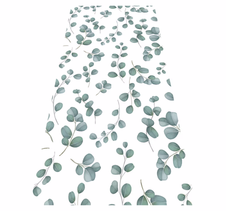 Tapis vinyle fleurs et plantes motif floral aquarelle - TenStickers