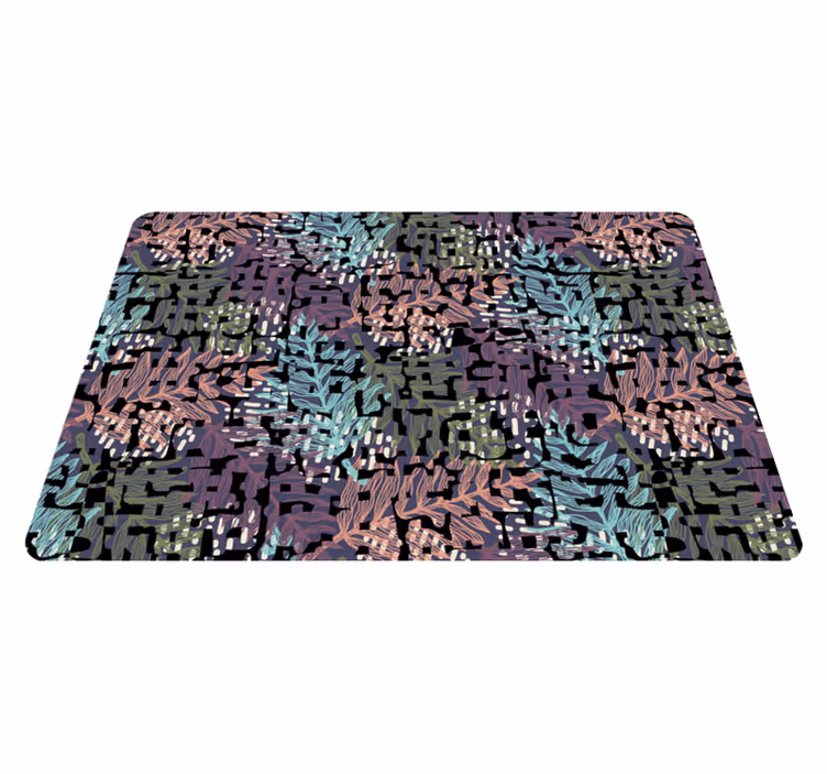 Tapis vinyle salle a manger flore colorée éclatante - TenStickers