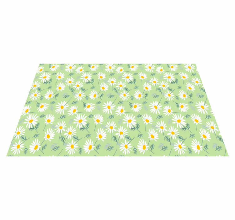 Tapis vinyle fleurs et plantes motif marguerite printemps - TenStickers
