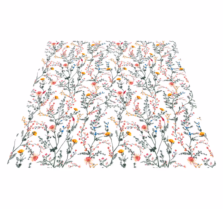 Tapis vinyle fleurs et plantes jardins minimalistes - TenStickers