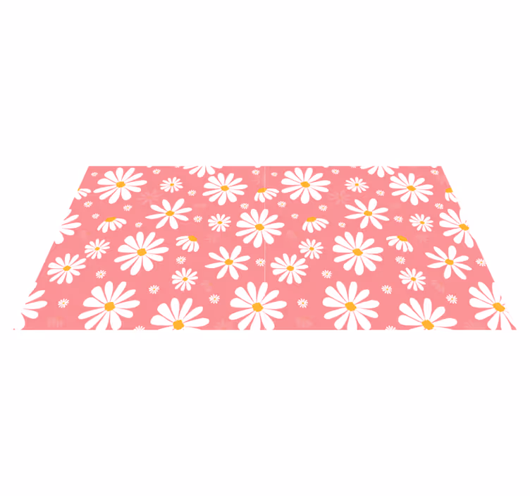 Tapis vinyle fleurs et plantes fleurs marguerites vintage - TenStickers
