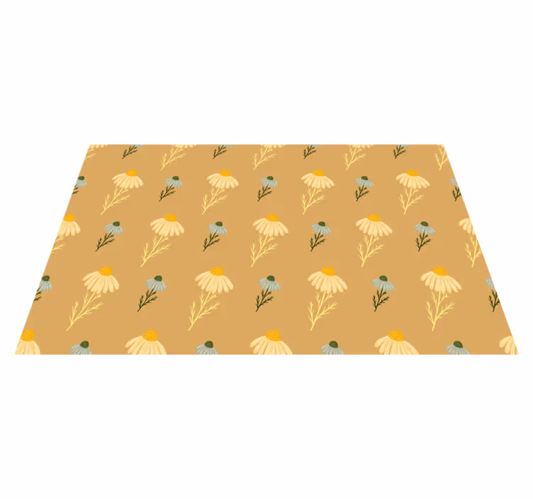 Tapis vinyle fleurs et plantes motif fleurs de camomille - TenStickers