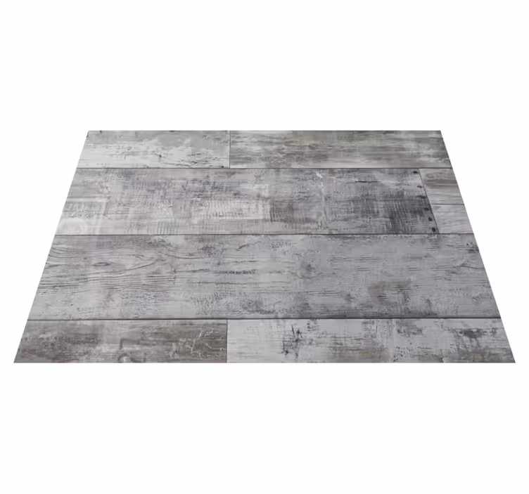 Tapis vinyle salle a manger lames en bois gris - TenStickers