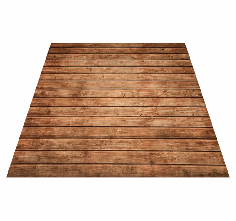 Tapis vinyle salle a manger lames en bois foncé - TenStickers