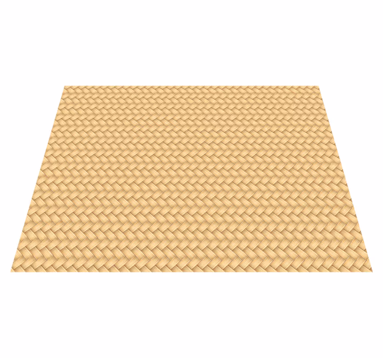 Tapis vinyle salle a manger en osier - TenStickers
