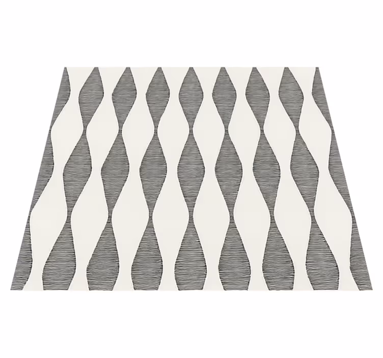 Tapis vinyle cuisine motif ikaat beige rabaul - TenStickers