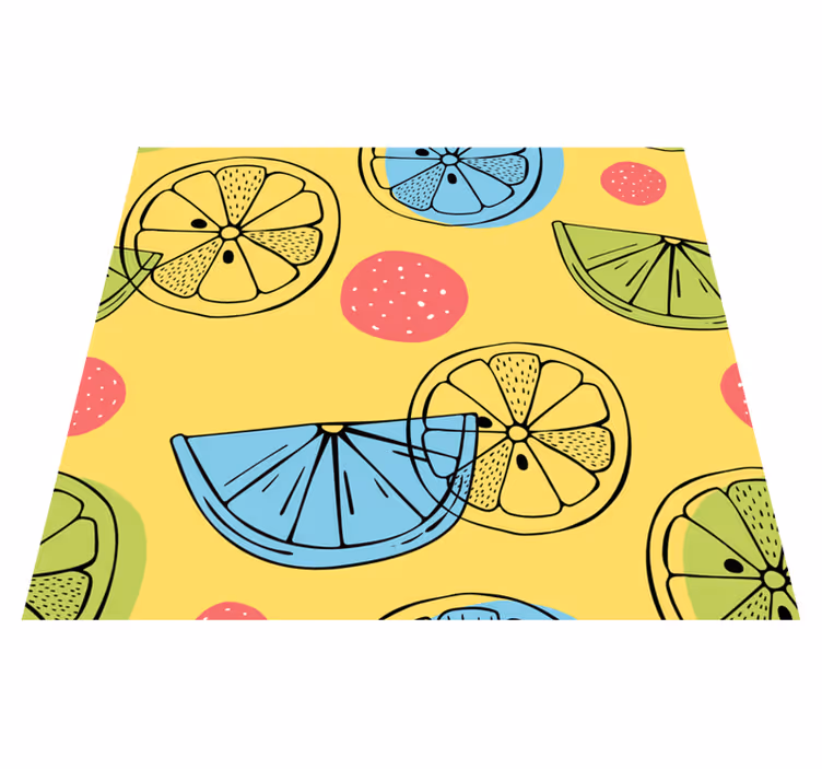 Tapis vinyle cuisine fruits d'agrumes - TenStickers