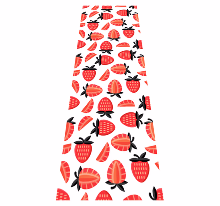 Tapis vinyle cuisine motif réaliste fraises rouges - TenStickers