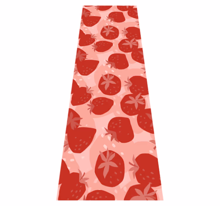 Tapis vinyle cuisine fraises rouges abstraites sans couture - TenStickers