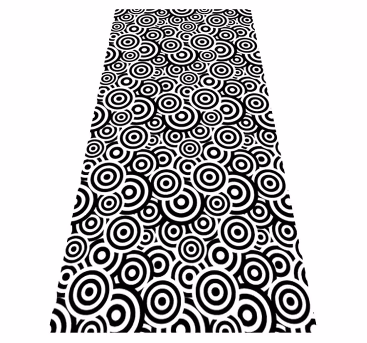 Tapis vinyle salle de bain motif circulaire - TenStickers