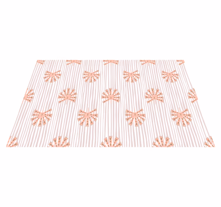 Tapis vinyle fleurs et plantes motif floral pastel - TenStickers
