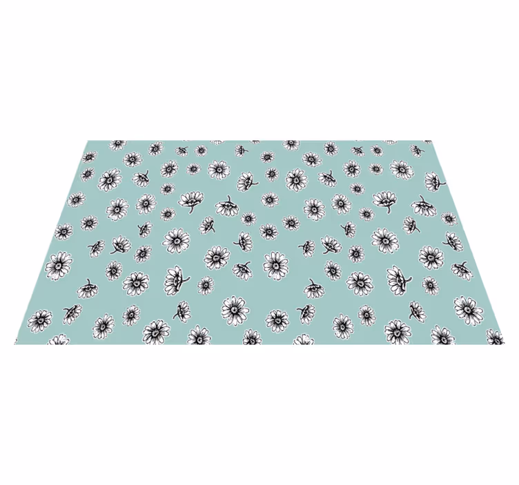Tapis vinyle fleurs et plantes motif mignonne camomille - TenStickers