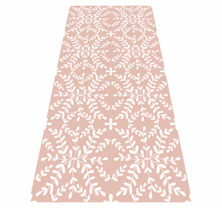 Tapis vinyle fleurs et plantes feuillage vintage - TenStickers