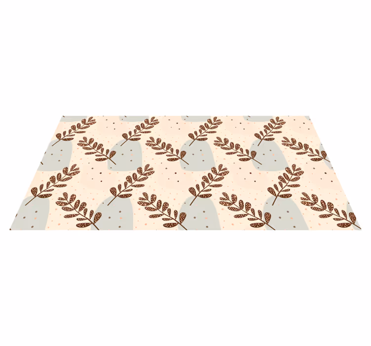 Tapis vinyle fleurs et plantes tons pastel esthétique - TenStickers