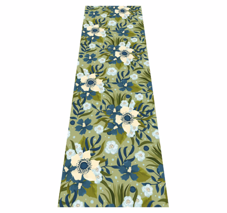 Tapis vinyle fleurs et plantes motif naturel floral - TenStickers