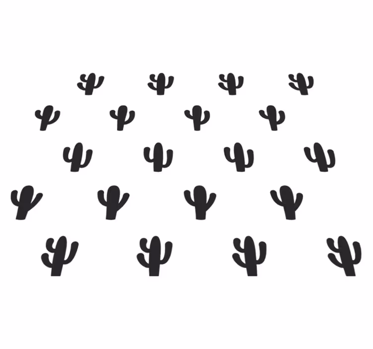 Tapis vinyle fleurs et plantes motif cactus - TenStickers