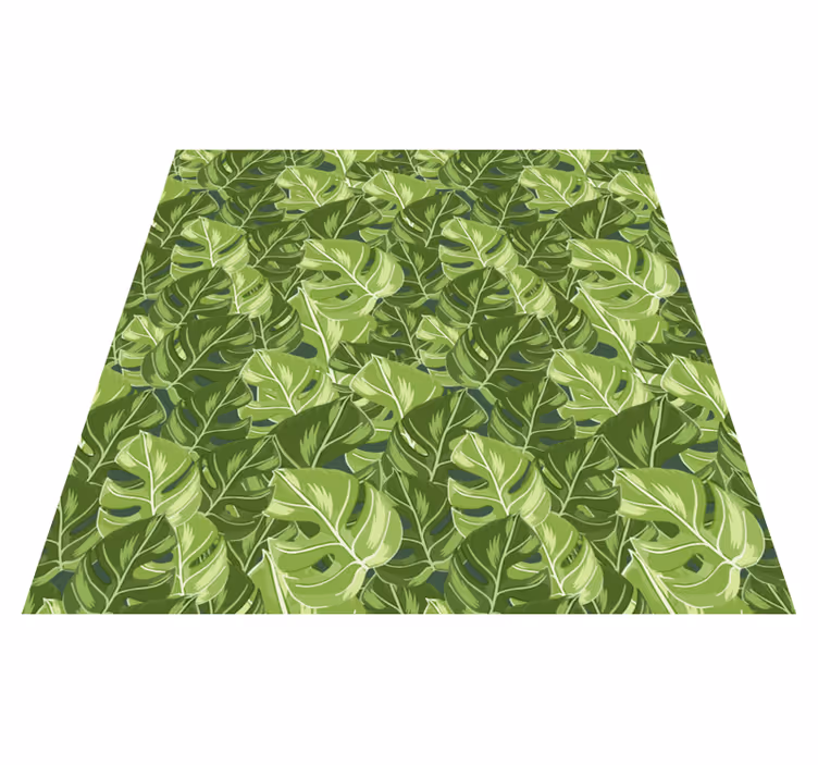 Tapis vinyle fleurs et plantes motifs de feuillage luxuriant - TenStickers