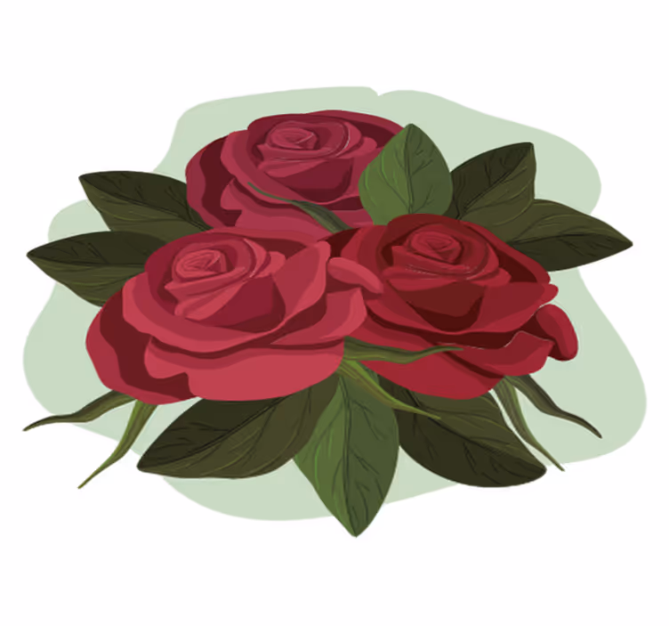 Tapis vinyle chambre arrangement de roses - TenStickers