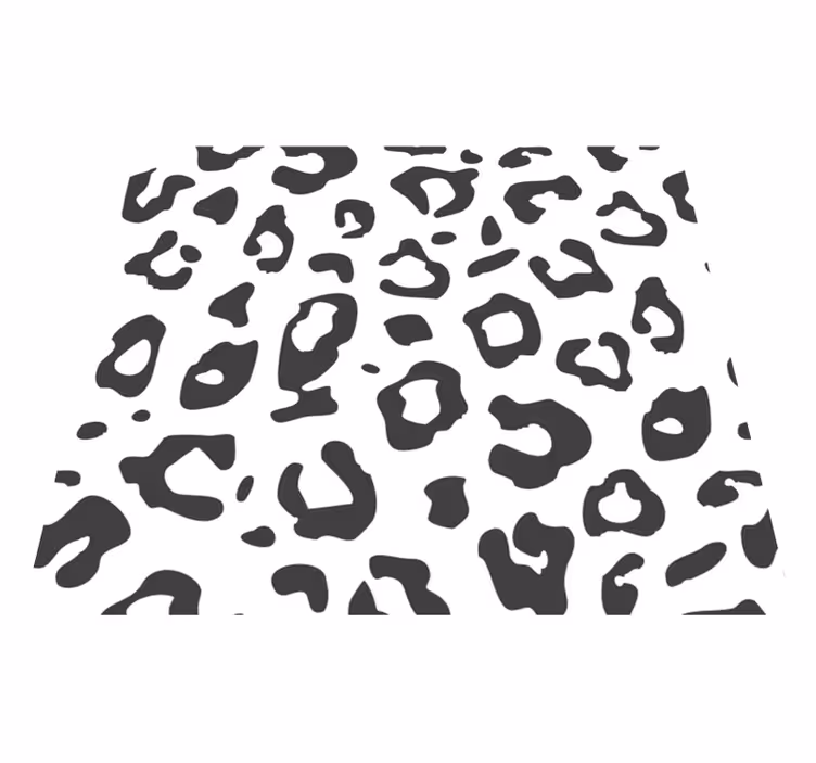 Tapis vinyle animal léopard noir - TenStickers