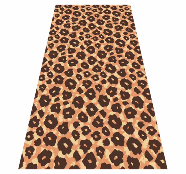 Tapis vinyle animal imitation léopard velouté classique - TenStickers