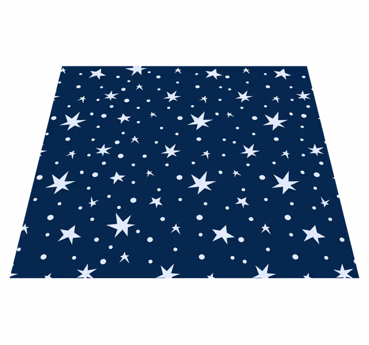 Tapis vinyle étoile étoiles sur fond bleu marine - TenStickers
