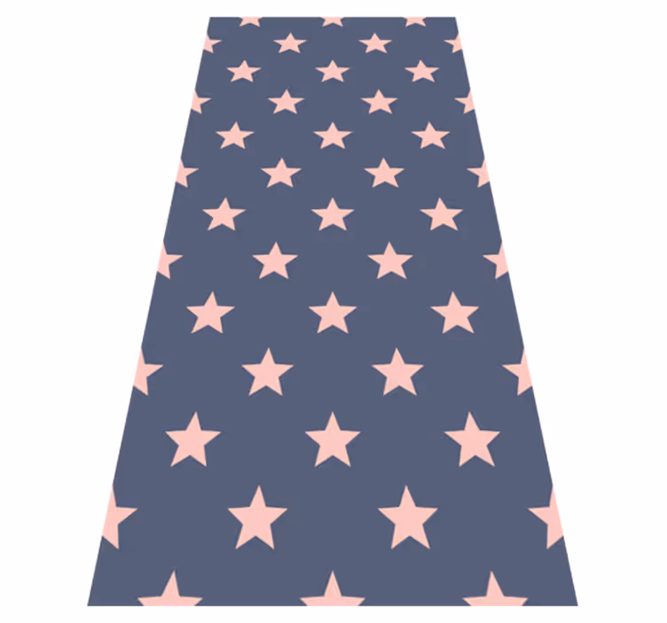 Tapis vinyle étoile rose et gris - TenStickers
