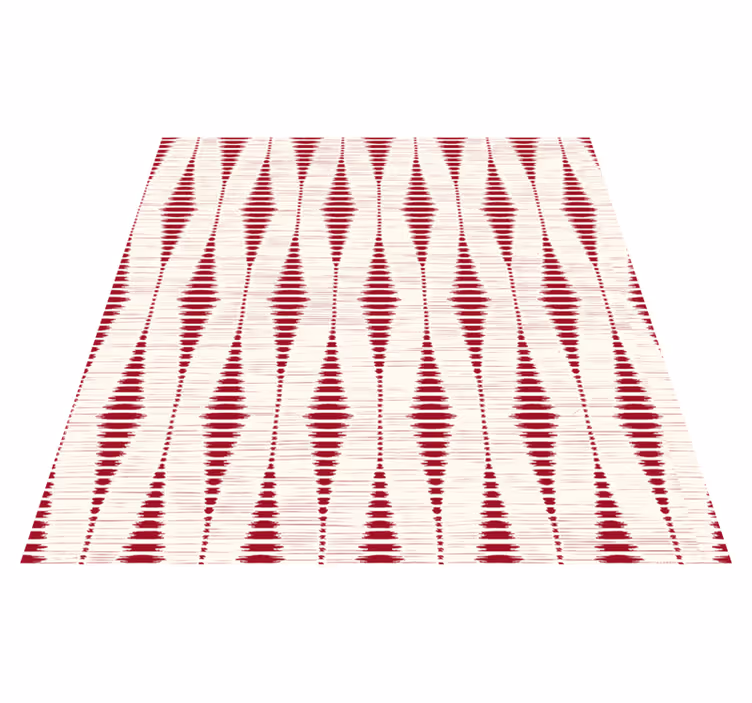 Tapis vinyle géométrique ikat rouge rabaul - TenStickers