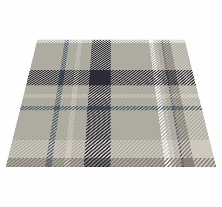 Tapis vinyle géométrique en flanelle grise - TenStickers