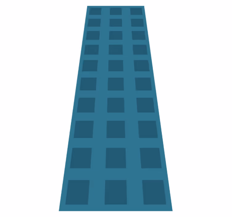 Tapis vinyle géométrique motif bleu à carrés - TenStickers