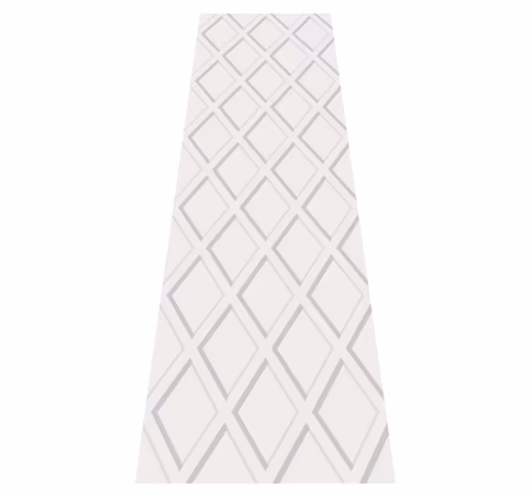 Tapis vinyle géométrique motif losanges 3d hamptons - TenStickers