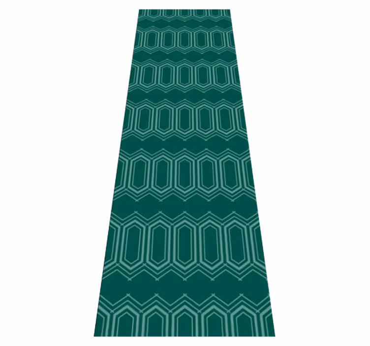 Tapis vinyle géométrique motif cercles verts - TenStickers