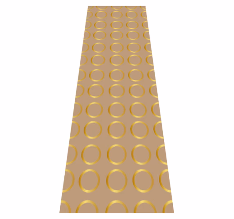 Tapis vinyle géométrique cercles dorés - TenStickers