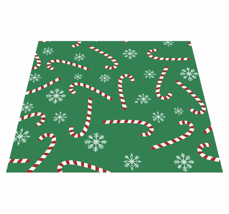 Tapis vinyle noël bonbons de noël - TenStickers