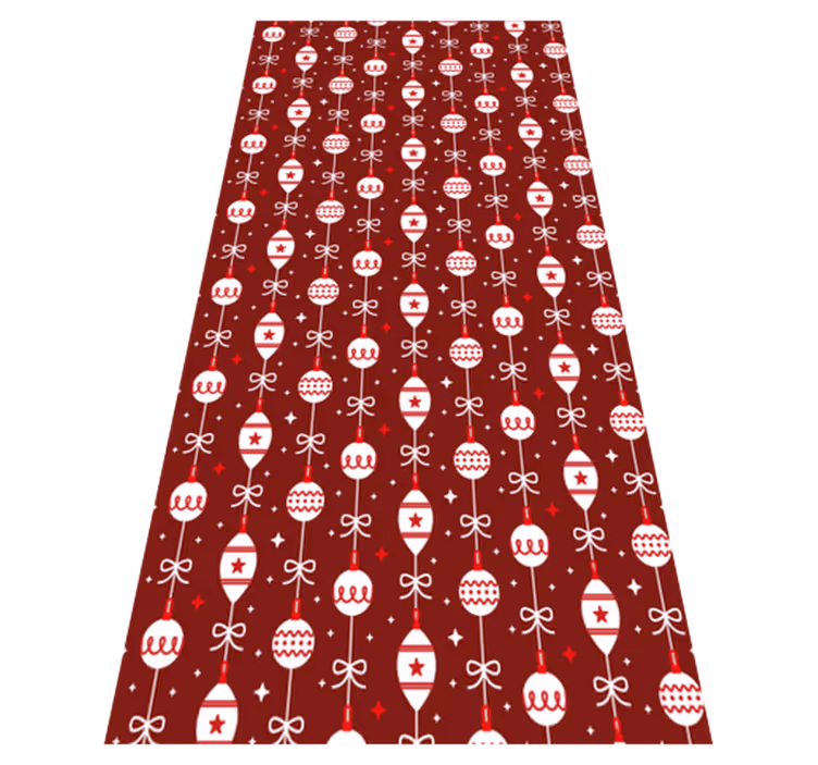 Tapis vinyle noël boules de noël - TenStickers