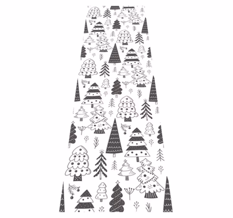 Tapis vinyle noël motif arbre de noël - TenStickers