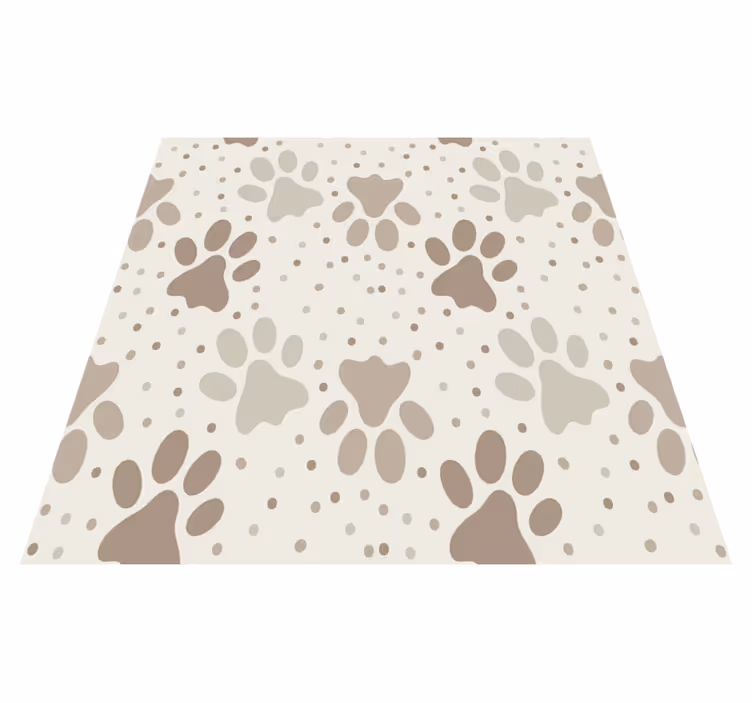 Tapis vinyle chambre empreintes de pattes de chien - TenStickers