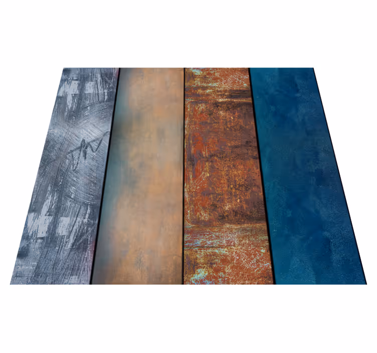 Tapis vinyle chambre panneaux texturés abstraits - TenStickers