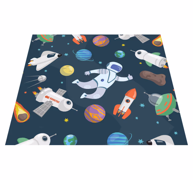 Tapis vinyle chambre vaisseaux spatiaux - TenStickers