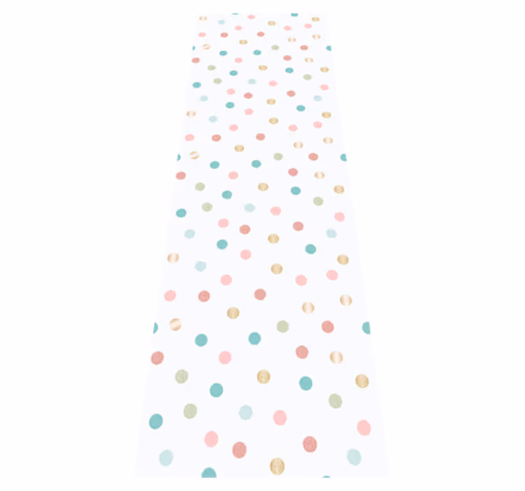 Tapis vinyle chambre motif pois confettis pailletés - TenStickers