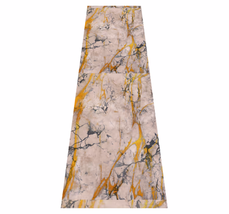 Tapis vinyle chambre marbre doré chaleureux - TenStickers