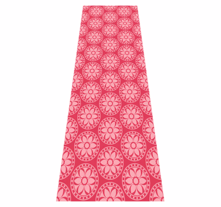Tapis vinyle chambre cercles coréens roses - TenStickers
