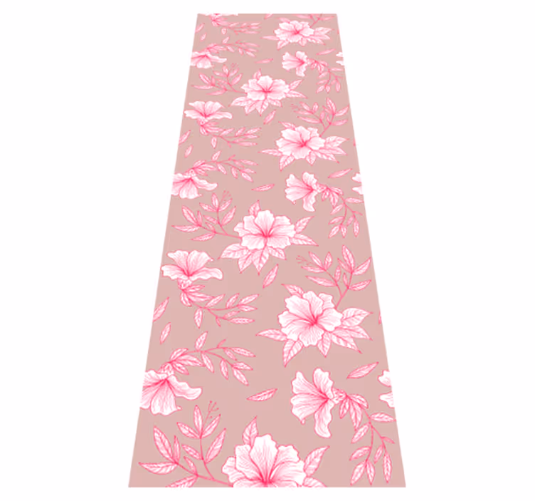 Tapis vinyle chambre lotus rose néon - TenStickers